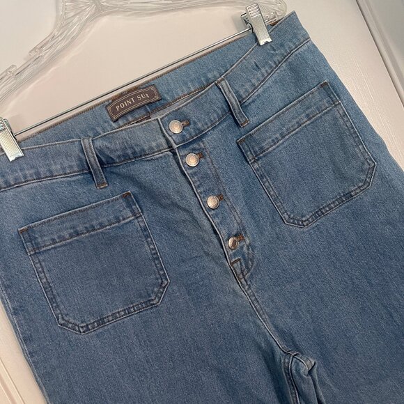 J. Crew Point Sur Wide-Leg Capri Crop Jeans in Clean Light Wash - Picture 5 of 5